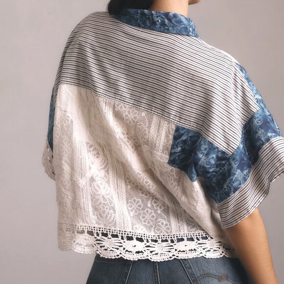 Pilcro Patchwork Cabana Shirt size 2X - Picture 7 of 12